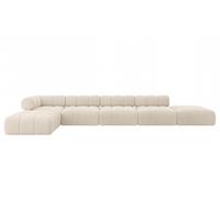 ECKSOFA modulares Sofa Kerru-L3 - 475x190x70 cm Beige Cord - Beige, Holzwerkstoff/Textil (475/190cm) - ALTDECOR
