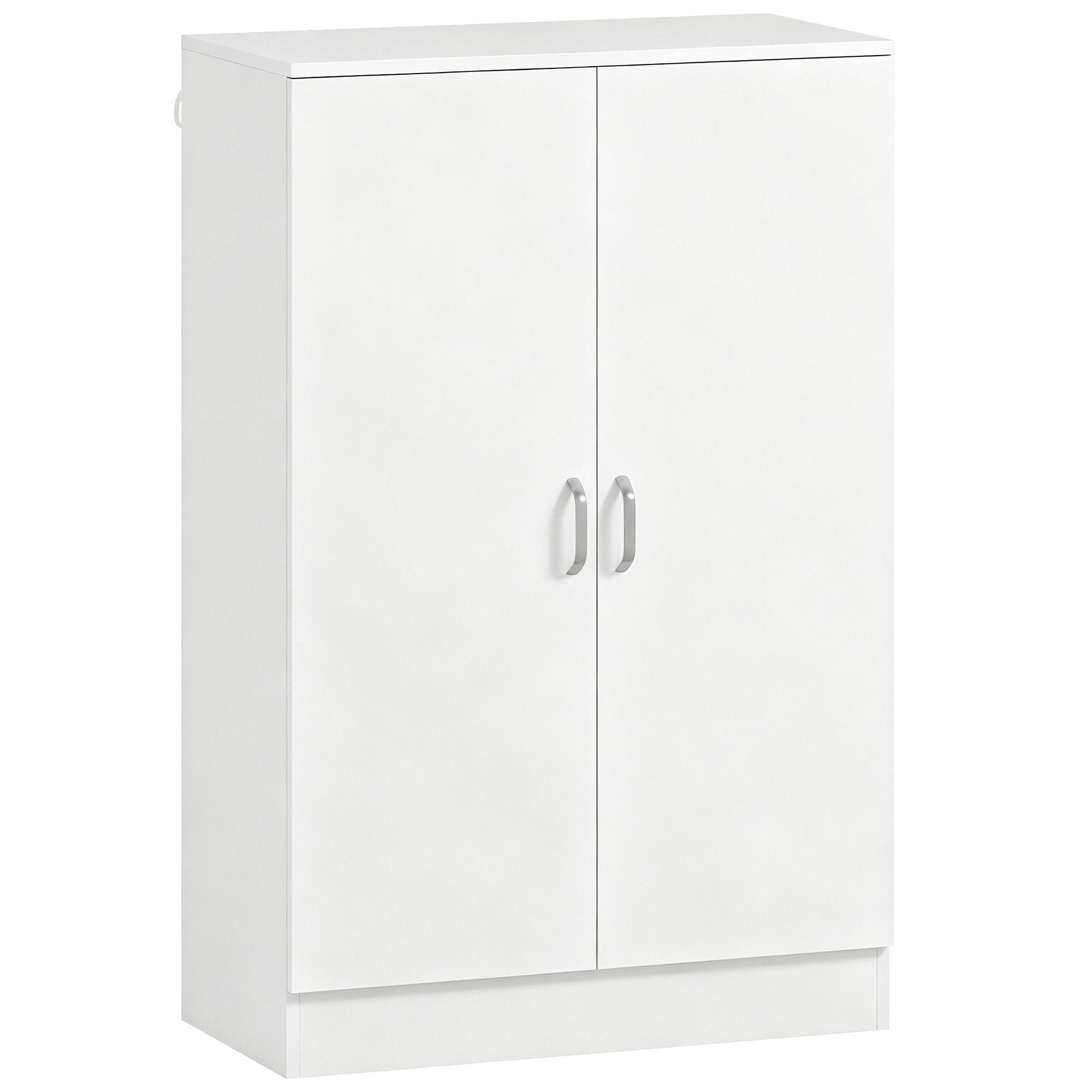 SCHUHSCHRANK Spanplatte Naturholz - Alufarben/Naturfarben, Holzwerkstoff/Metall (70/108/35cm) - HOMCOM