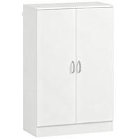 SCHUHSCHRANK Spanplatte Naturholz - Alufarben/Naturfarben, Holzwerkstoff/Metall (70/108/35cm) - HOMCOM