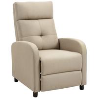 RELAXSESSEL Polyester Beige - Beige, Textil (67/98/87cm) - HOMCOM