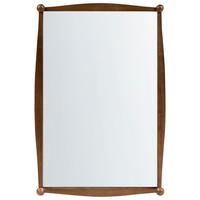 WANDSPIEGEL 61/91 cm Paulownia-Holz Braun Torteron - Braun, Holz (61/91/2cm) - Beliani