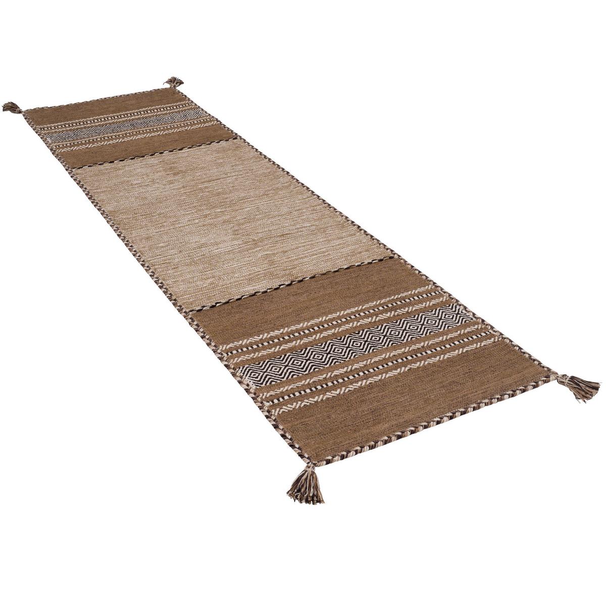 LÄUFER NATUR TEPPICH KELIM NAVARRO - Beige, Textil (70/140cm) - Pergamon