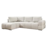 ECKSOFA Taremi - Creme/Schwarz, Holz/Kunststoff (267/185cm) - MIRJAN24