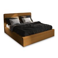 POLSTERBETT PARMA 200x200 cm mit Bettkästen - Gelb - Gelb, Holz/Textil - MASSENO