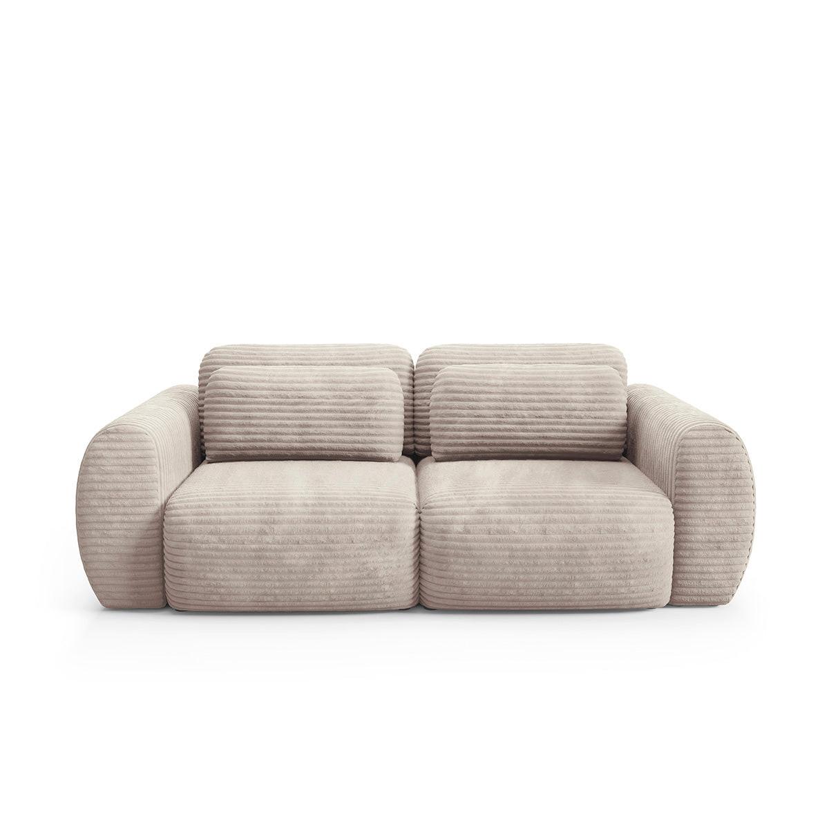SOFA Camilla 3 Sitzplätze Taupe - Taupe, Holz (266/95/121cm) - Petits-meubles
