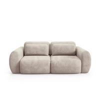 SOFA Camilla 3 Sitzplätze Taupe - Taupe, Holz (266/95/121cm) - Petits-meubles