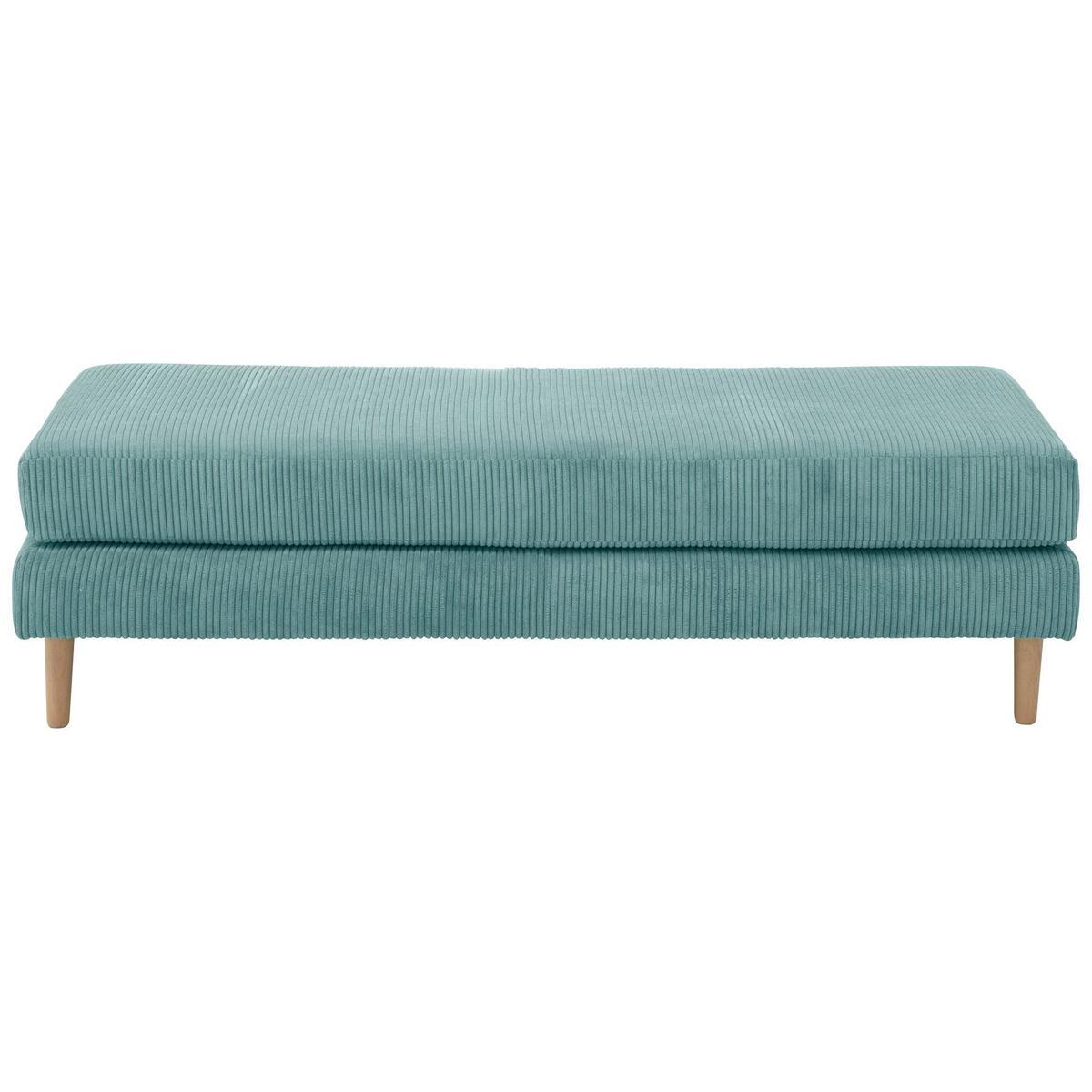 HOCKERBANK Kaylynn Cordstoff eisblau - Pastellblau, Kunststoff (170/45/71cm) - 58aufmkessel