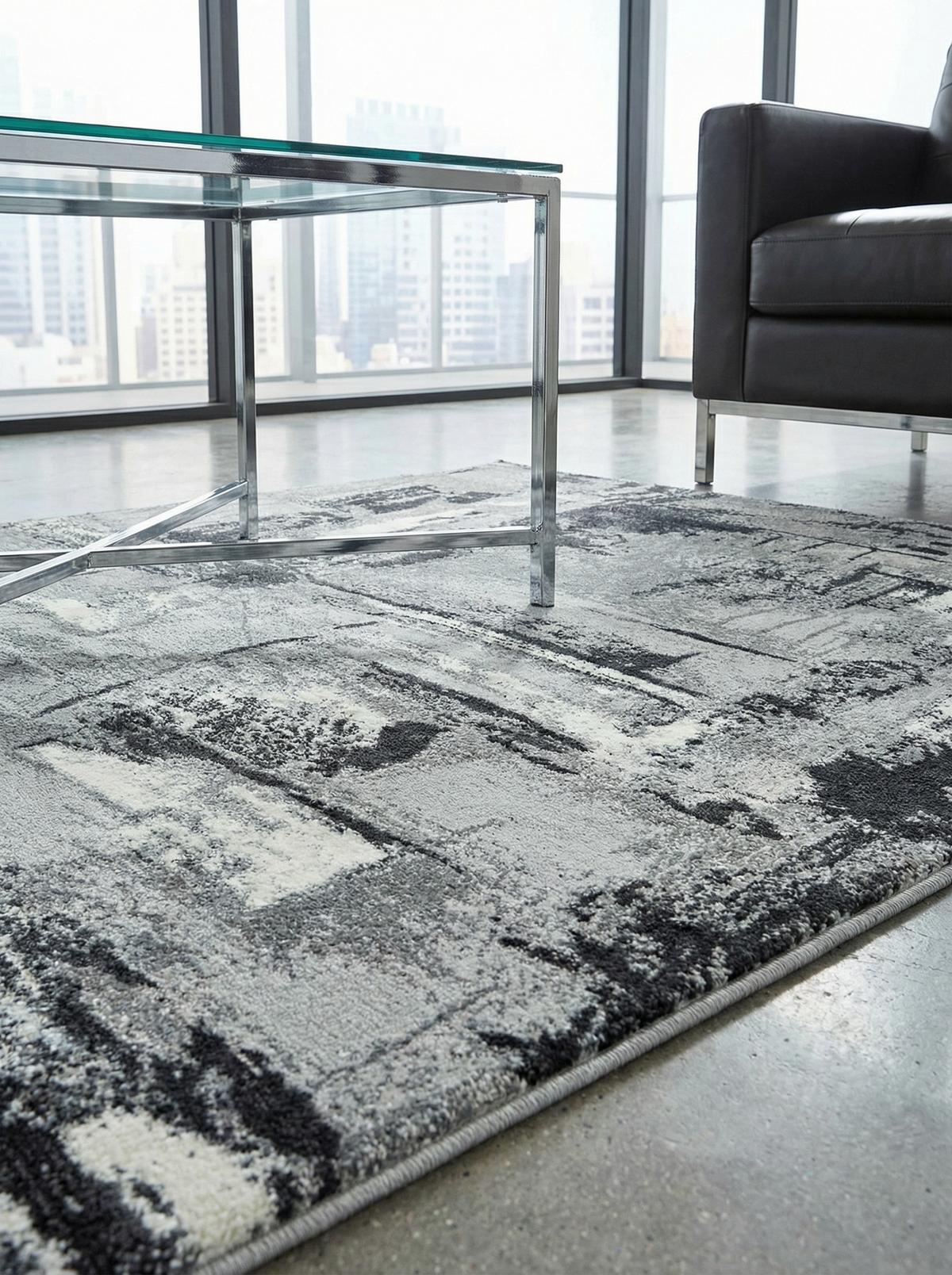 TEPPICH PARMA-Felino, abstrakt, Silbergrau, 160 x 230 cm - Grau, Textil (230/160cm) - KADIMA DESIGN