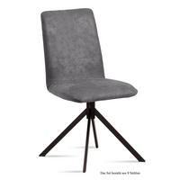 ESSZIMMERSTUHL (8er-Set) Dredi 47x92x60 Schwarz/Grau - Schwarz/Grau, Kunststoff (60/92/47cm) - 58aufmkessel