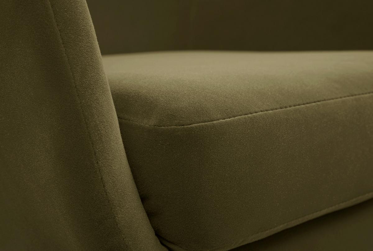 SESSEL SEDUTA, Modern Polstersessel Loungesessel, Velours-Stoff Olivgrün - Olivgrün, Holz/Metall (72.5/101.5/83cm) - MASSENO