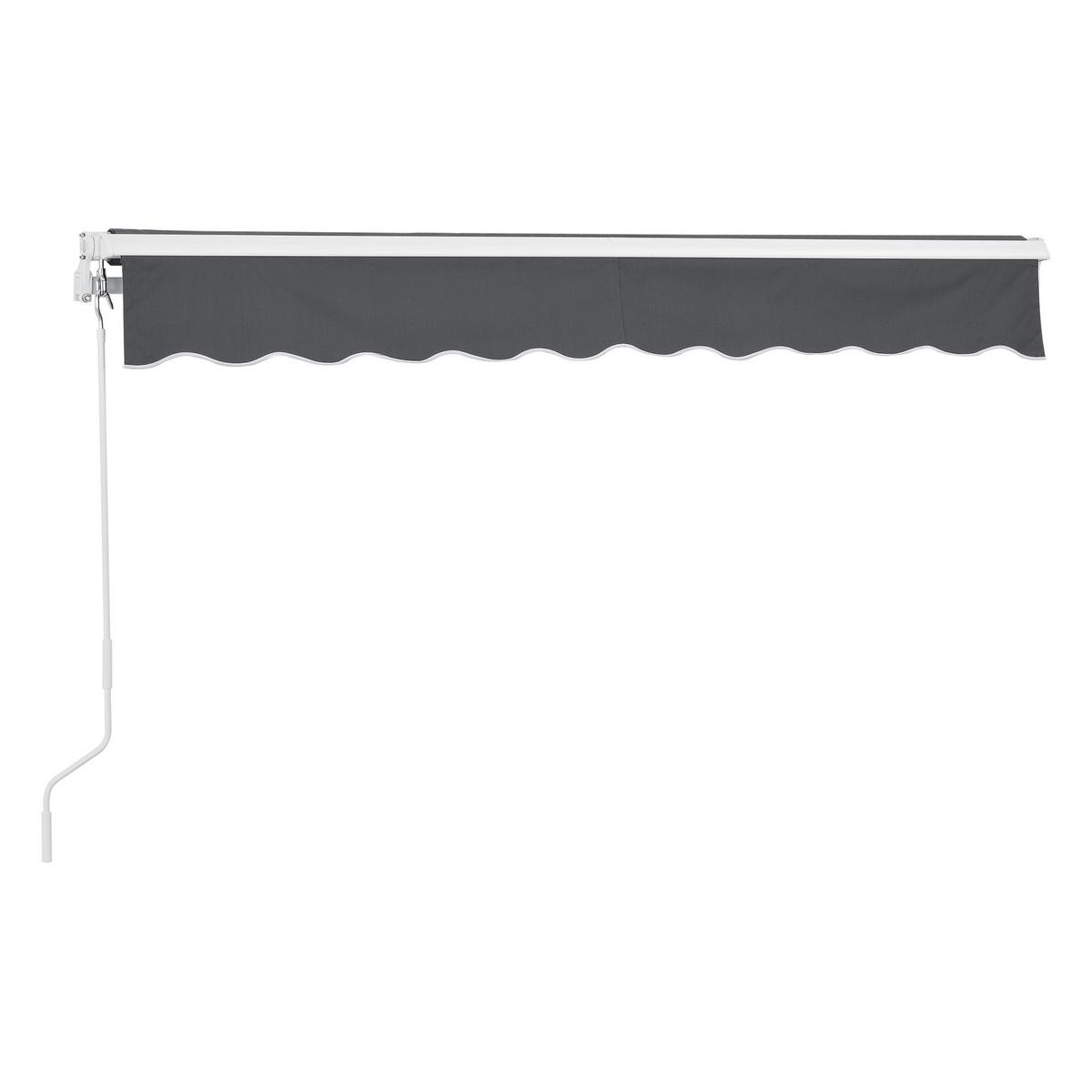 GELENKARMMARKISE Bitonto - Dunkelgrau, Textil/Metall (300/0.1/250cm) - [en.casa]