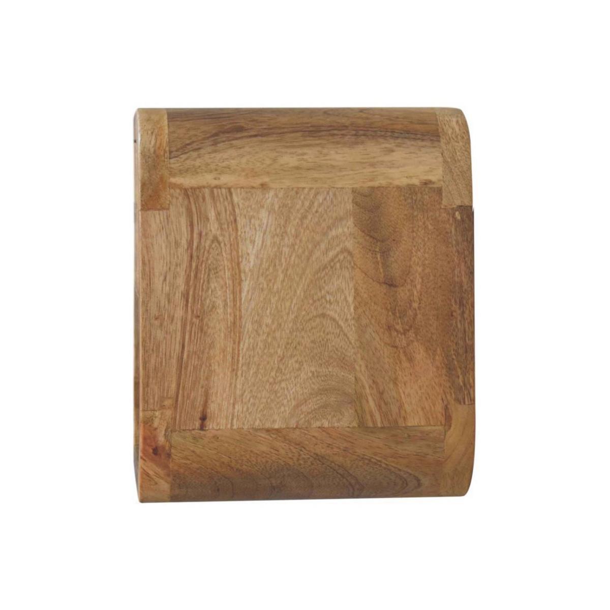 NACHTTISCH Wandmontierter im Eichenholz-Finish, 1 Schublade, 1 Offenes Fach, Beige - Beige/Messingfarben, Holz/Metall (30/25/25cm) - Artisan Furniture