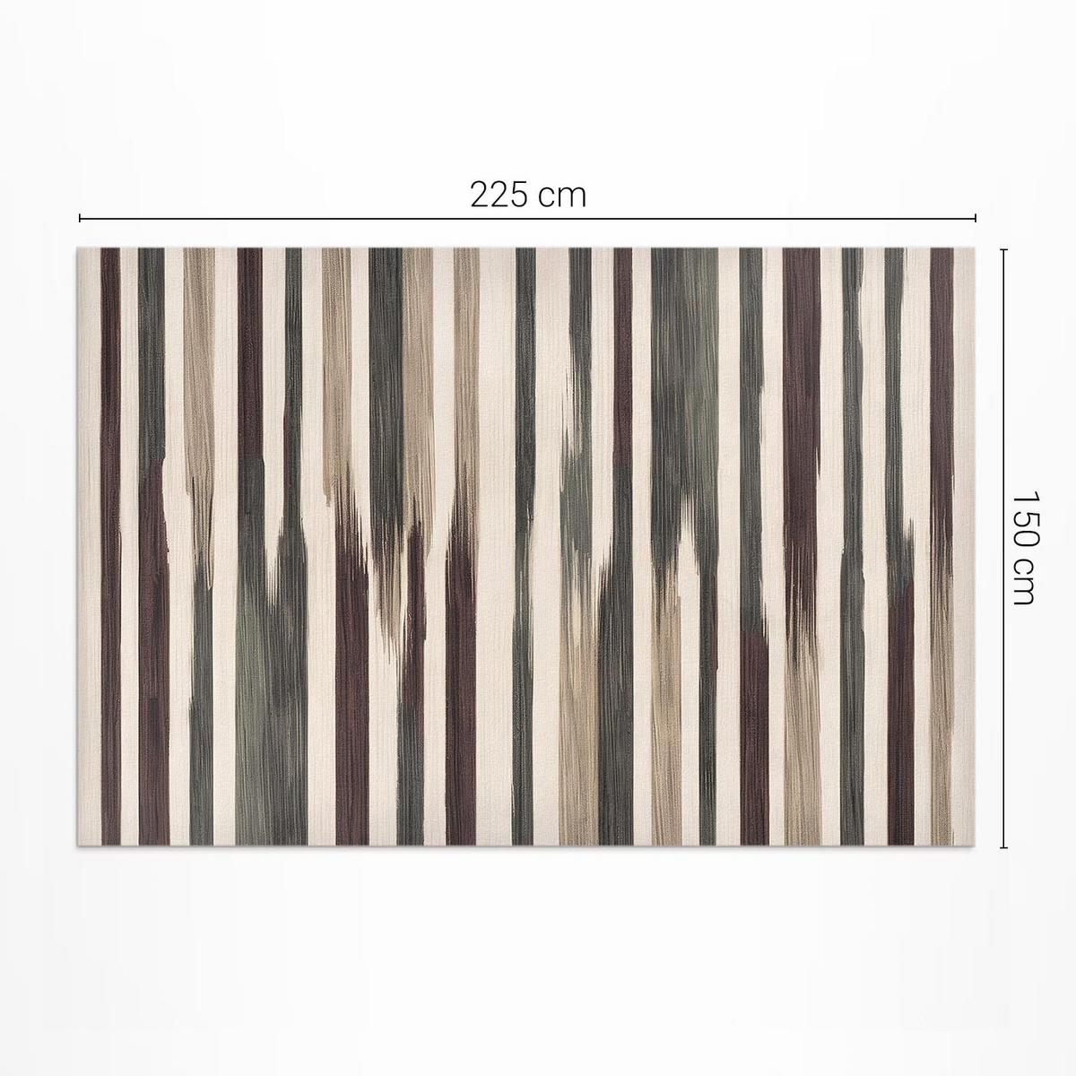 TEPPICH 150x225 cm Pastell Boho Streifen Muster - Champagner, Kunststoff (150/225cm) - Wallfluent