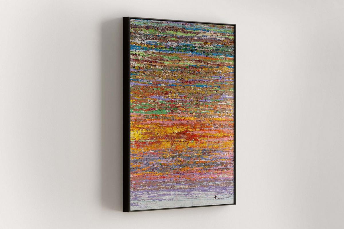 ÖLGEMÄLDE 75/100 cm - Multicolor, Holz/Textil (75/100cm) - KUNSTLOFT