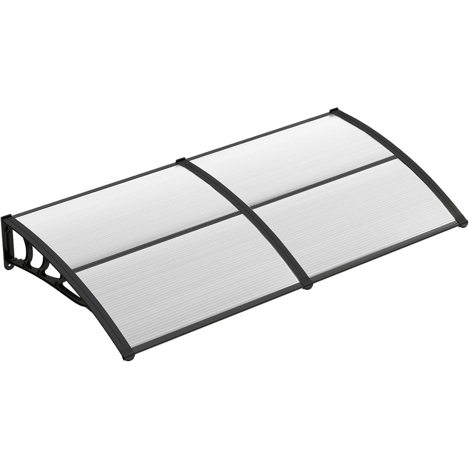 HAUSTÜRVORDACH Grau - Grau, Kunststoff (199/28/99cm) - COSTWAY