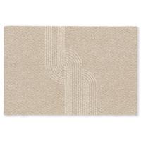 FUSSMATTE Parallele Linien - Leichte Textur - Beige Türmatte 60x40 cm - Beige, Kunststoff (60/0.4cm) - MuchoWow