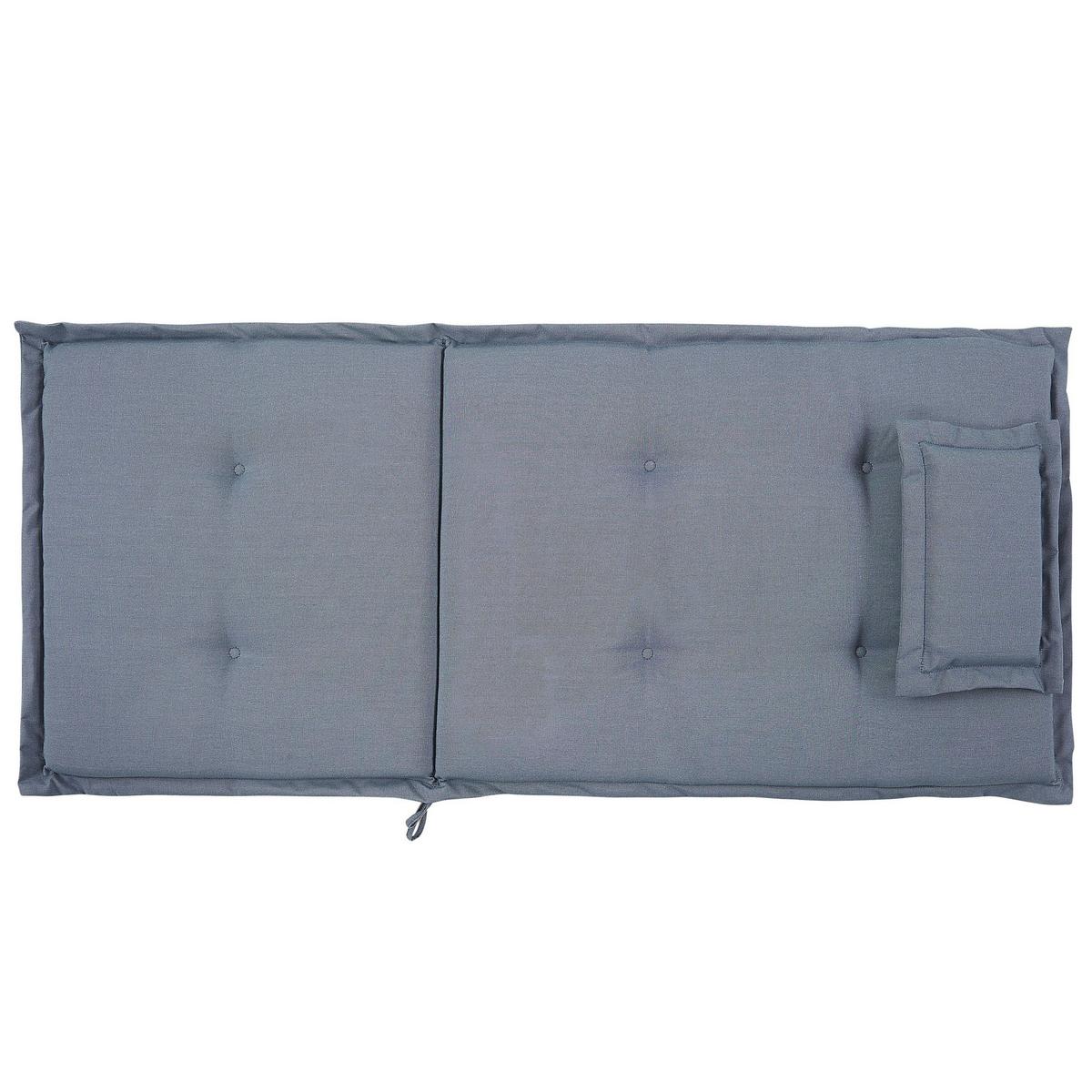 SITZAUFLAGEN 6er-Set Blau 50/45 cm Java/Amantea - Blau, Textil (71/71/50cm) - Beliani