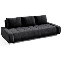 SCHLAFSOFA Draco 3-Sitzer, mit Bettkasten, Anthrazit - Anthrazit, Textil (240/85/110cm) - Beautysofa