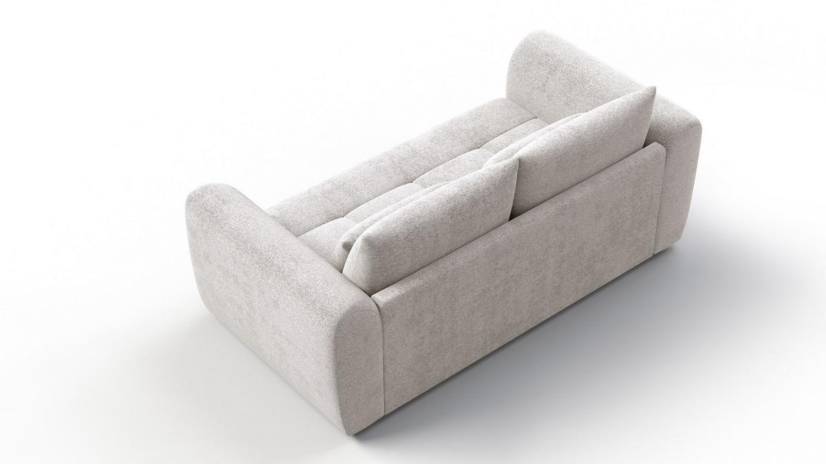 SOFA SORENO 3-Sitzer, ecru - Ecru/Schwarz, Holz/Textil (214/94/114cm) - Wozimo