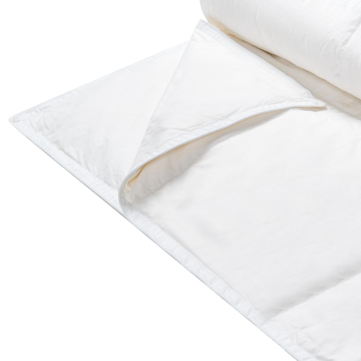 BETTDECKE Zweilagig Entenfedern und Daunen 4-Jahreszeiten 200/200 cm Serrato - Weiß, Textil (200/200cm) - Beliani