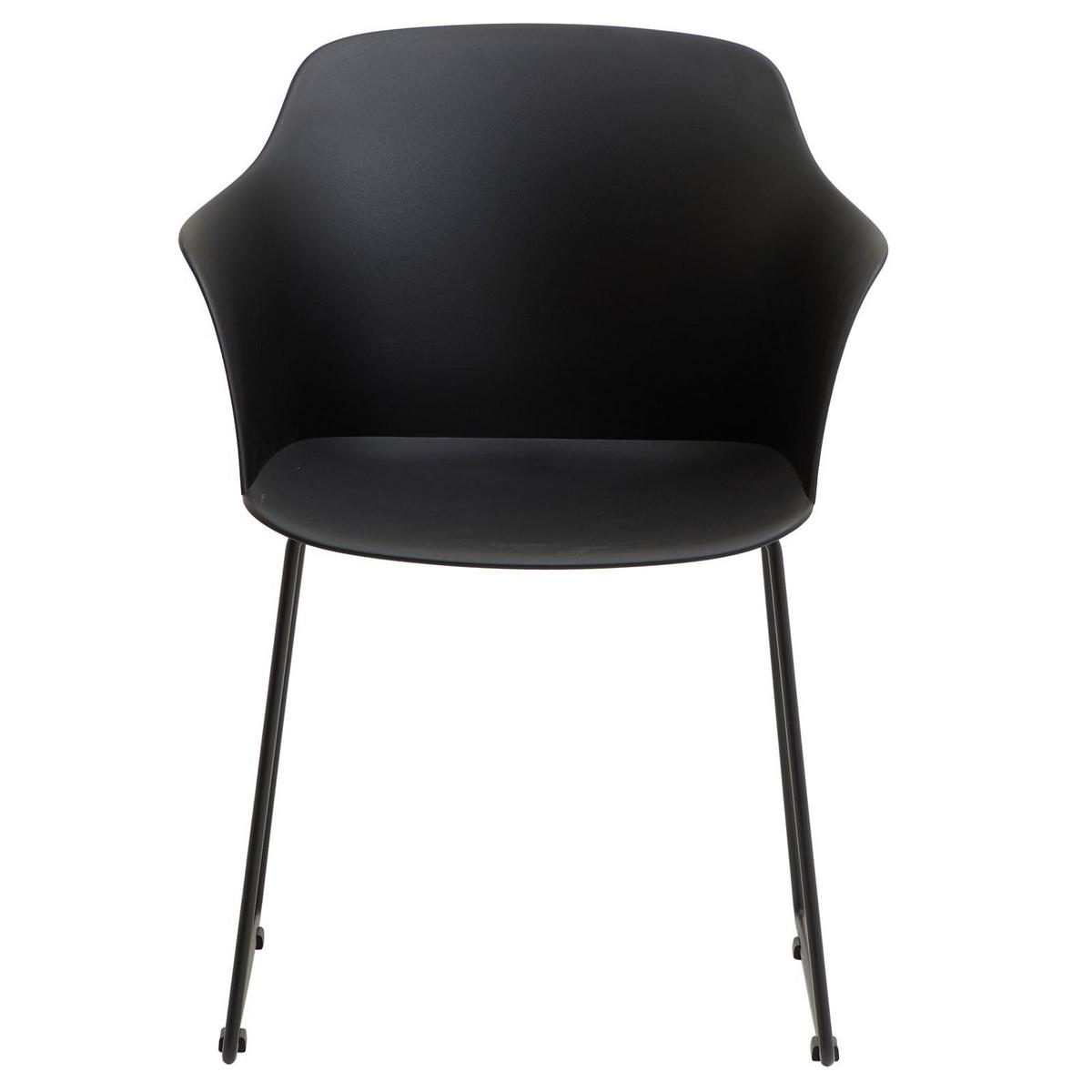 GARTENSTÜHLE FORO 4er-Set schwarz - Schwarz, Textil (58/82/52cm) - IDIMEX