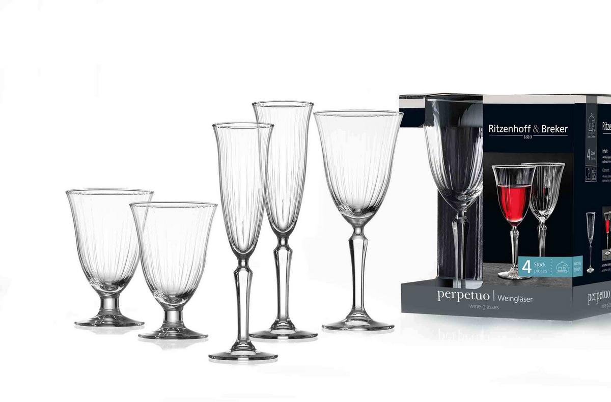 WASSERGLÄSER Perpetuo transparent 330 ml 4er Set - Transparent, Glas (0.33L) - Ritzenhoff Breker