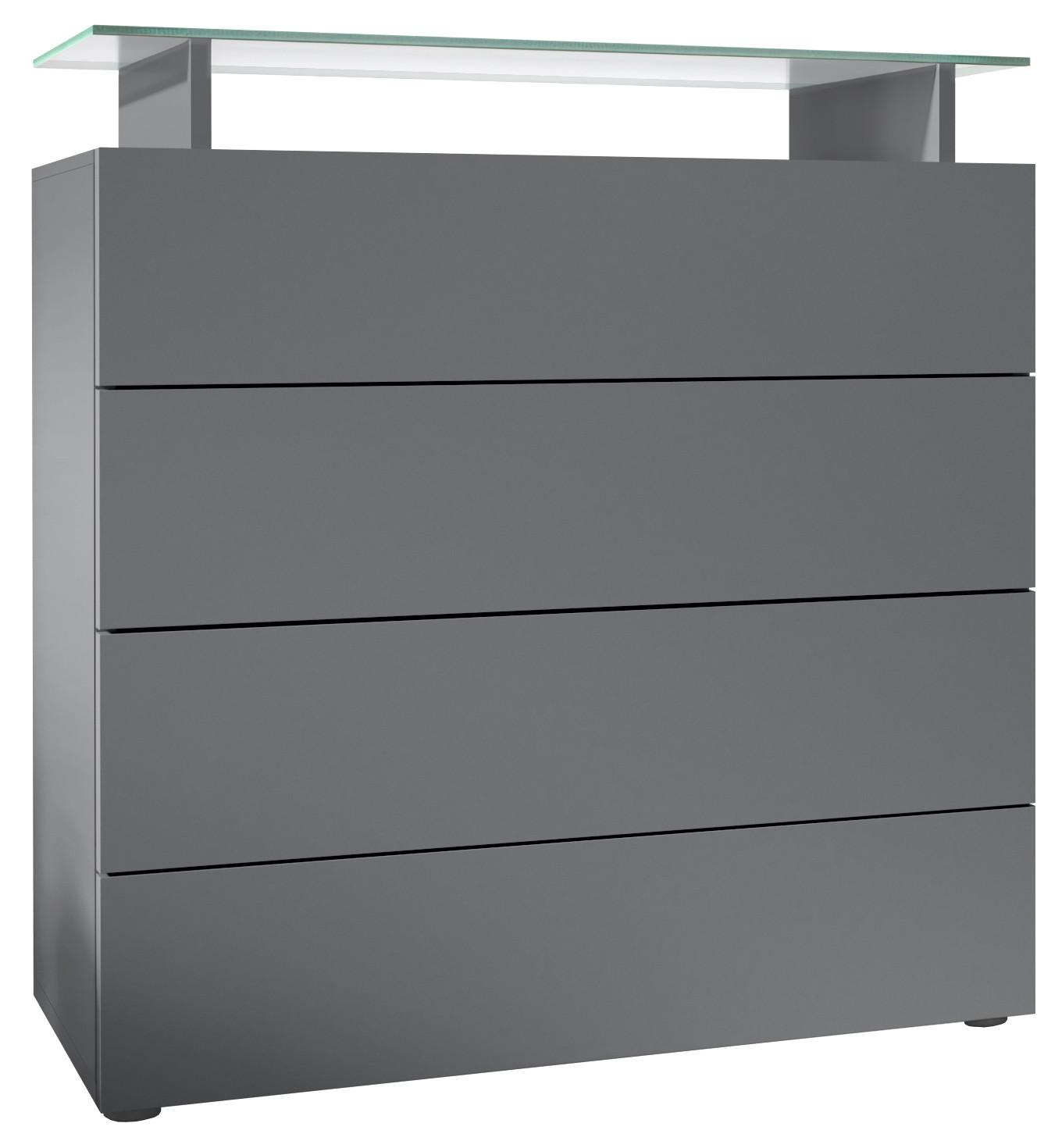 KOMMODE Pavos Anthrazit matt - Anthrazit, Holzwerkstoff (76/80/33cm) - Vladon