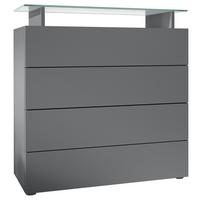 KOMMODE Pavos Anthrazit matt - Anthrazit, Holzwerkstoff (76/80/33cm) - Vladon