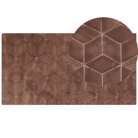 SHAGGY-KUNSTFELLTEPPICH Thatta 150/80 cm - Braun, Kunststoff (80/150cm) - Beliani