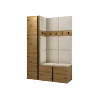 GARDEROBEN-SET Orion IX - Creme/Eiche Artisan, Holzwerkstoff/Kunststoff (124/186/46cm) - MIRJAN24