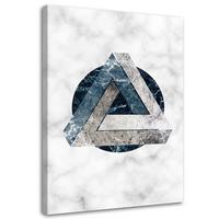 LEINWANDBILD Geometrische Abstraktion - Marmor 40x60cm - Grau, Textil (40/60cm) - Feeby