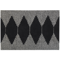 KURZFLOR-TEPPICH Bathinda 200/140 cm - Schwarz, Textil (140/200cm) - Beliani