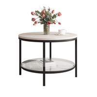 COUCHTISCH CANDY 60/42 cm runden, Schwarz / Kaschmir - Kaschmir/Schwarz, Glas/Metall (60/60/42cm) - Idohome