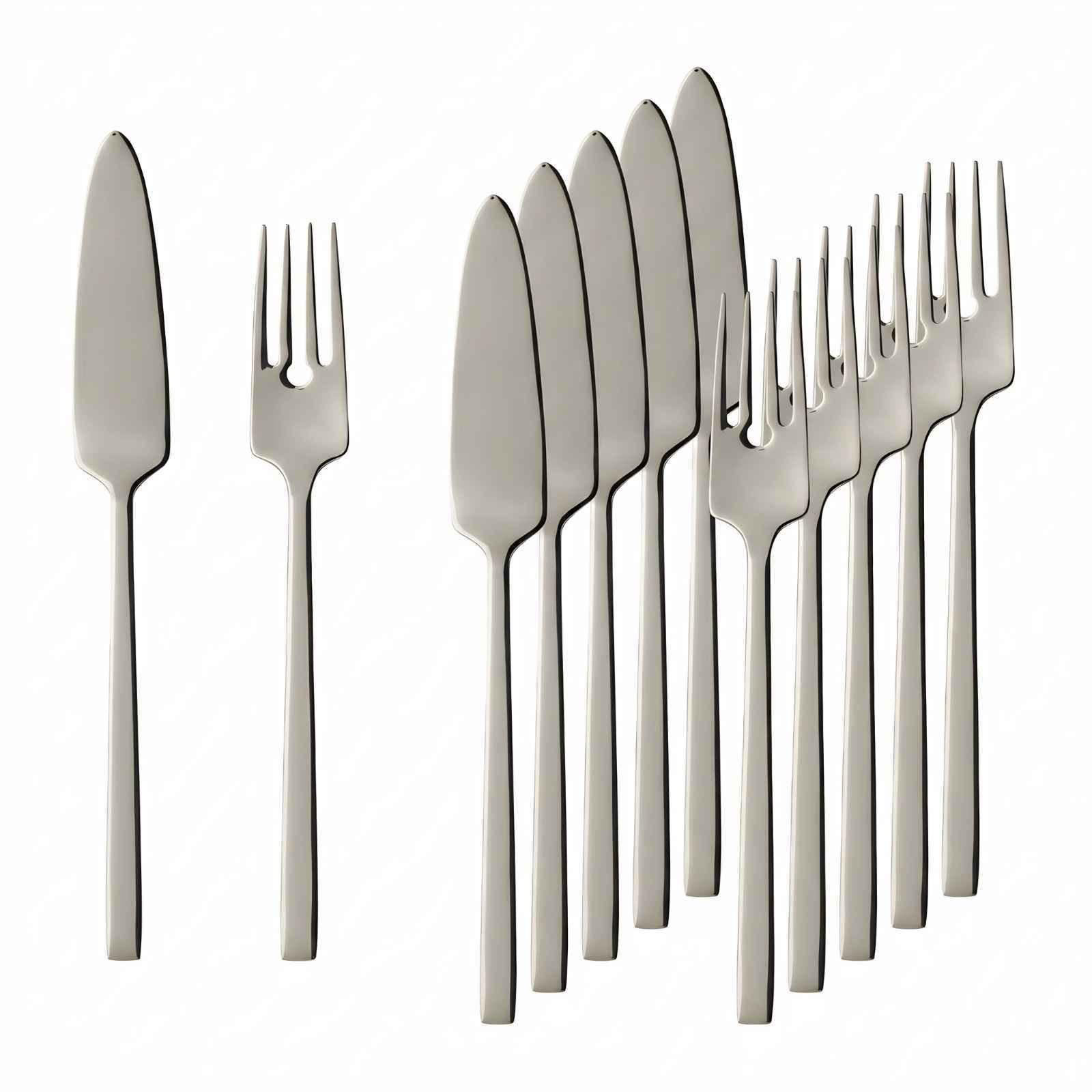 FISCHBESTECK La Classica silber 12-tlg. - Silberfarben, Metall - Villeroy & Boch