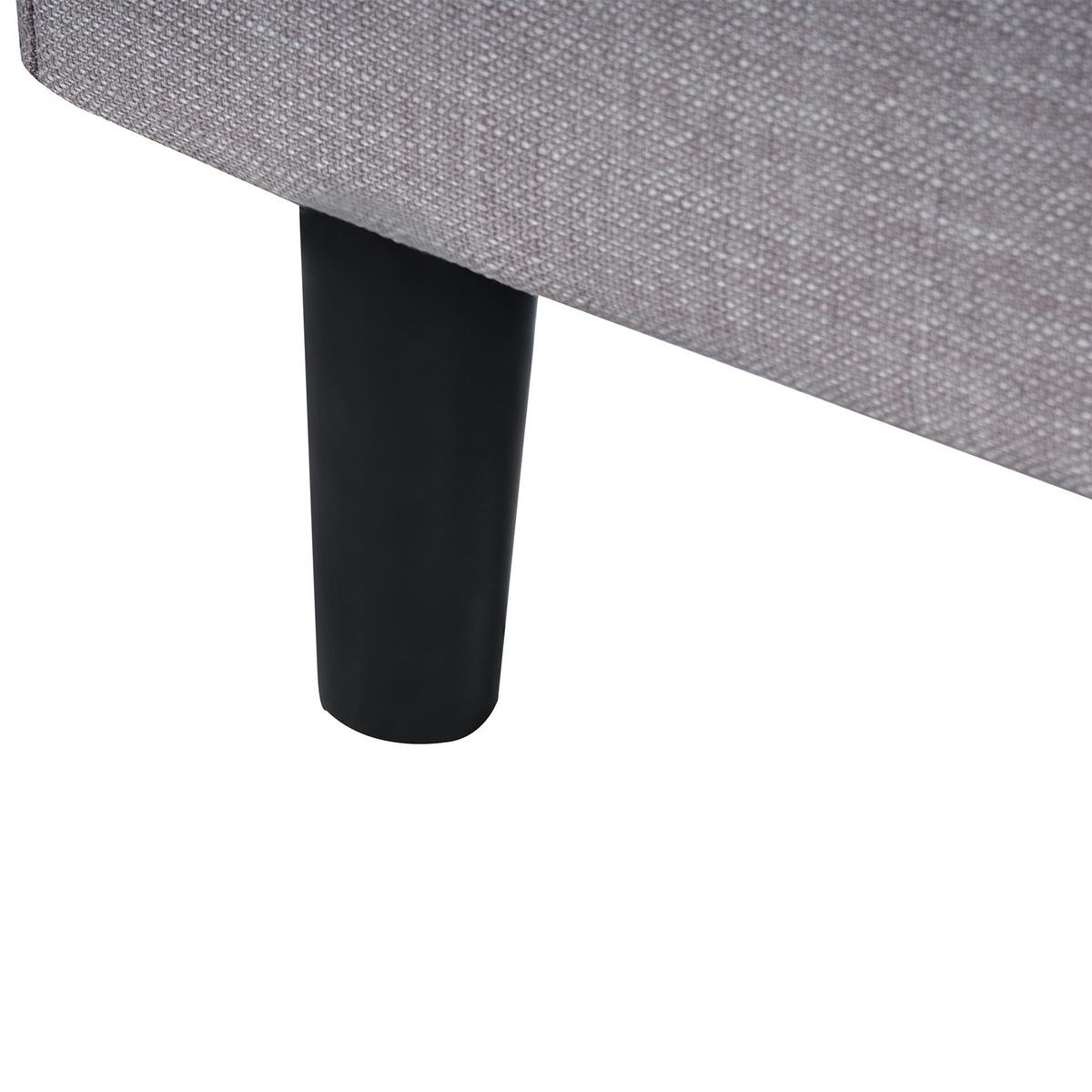 BETT mit Lattenrost 120/200 cm Grau Fitou - Braun/Grau, Textil (120/200cm) - Beliani