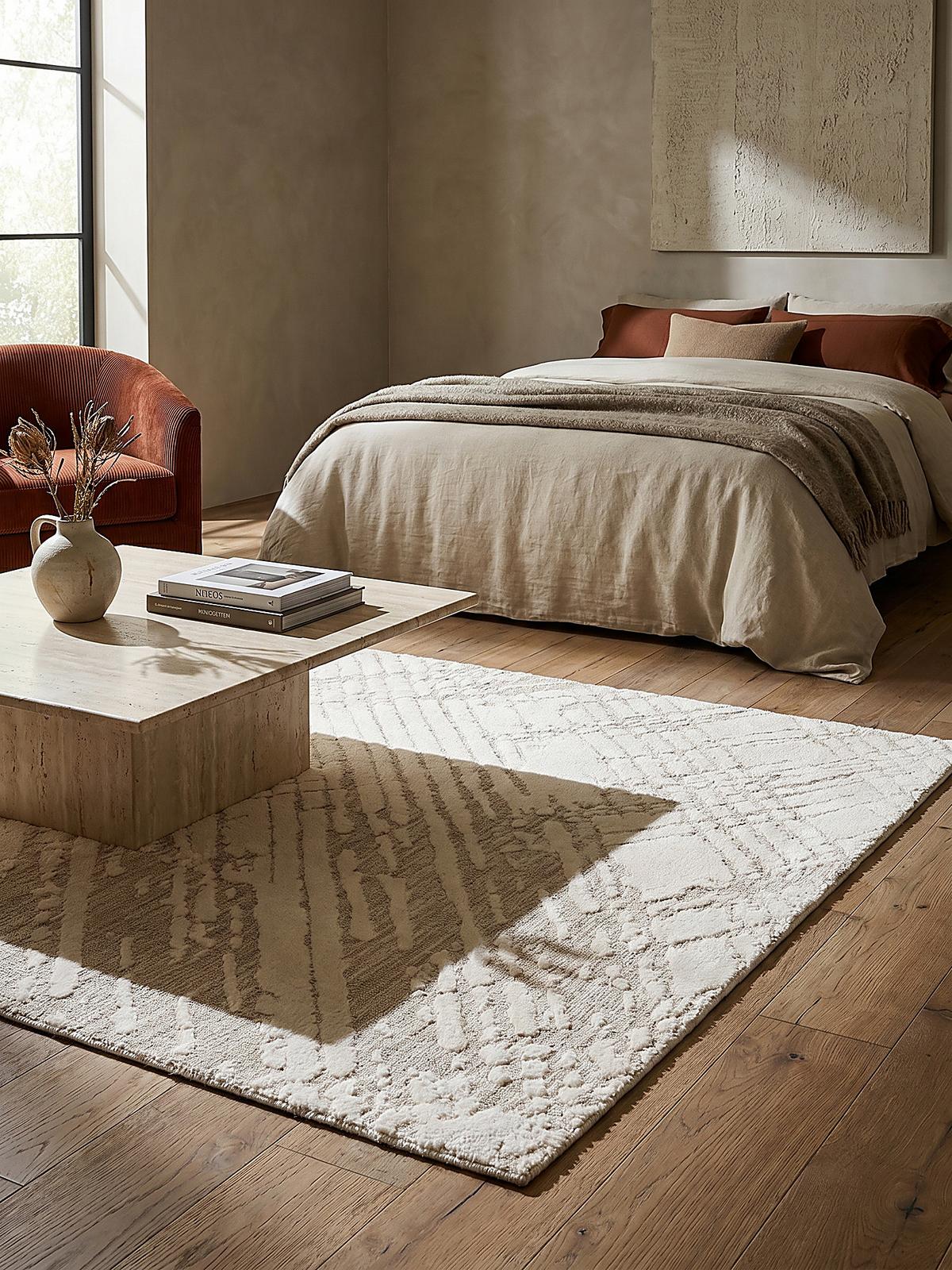 TEPPICH ARLEN, abstrakt, Creme, 120 x 170 cm - Beige, Textil (170/120cm) - KADIMA DESIGN