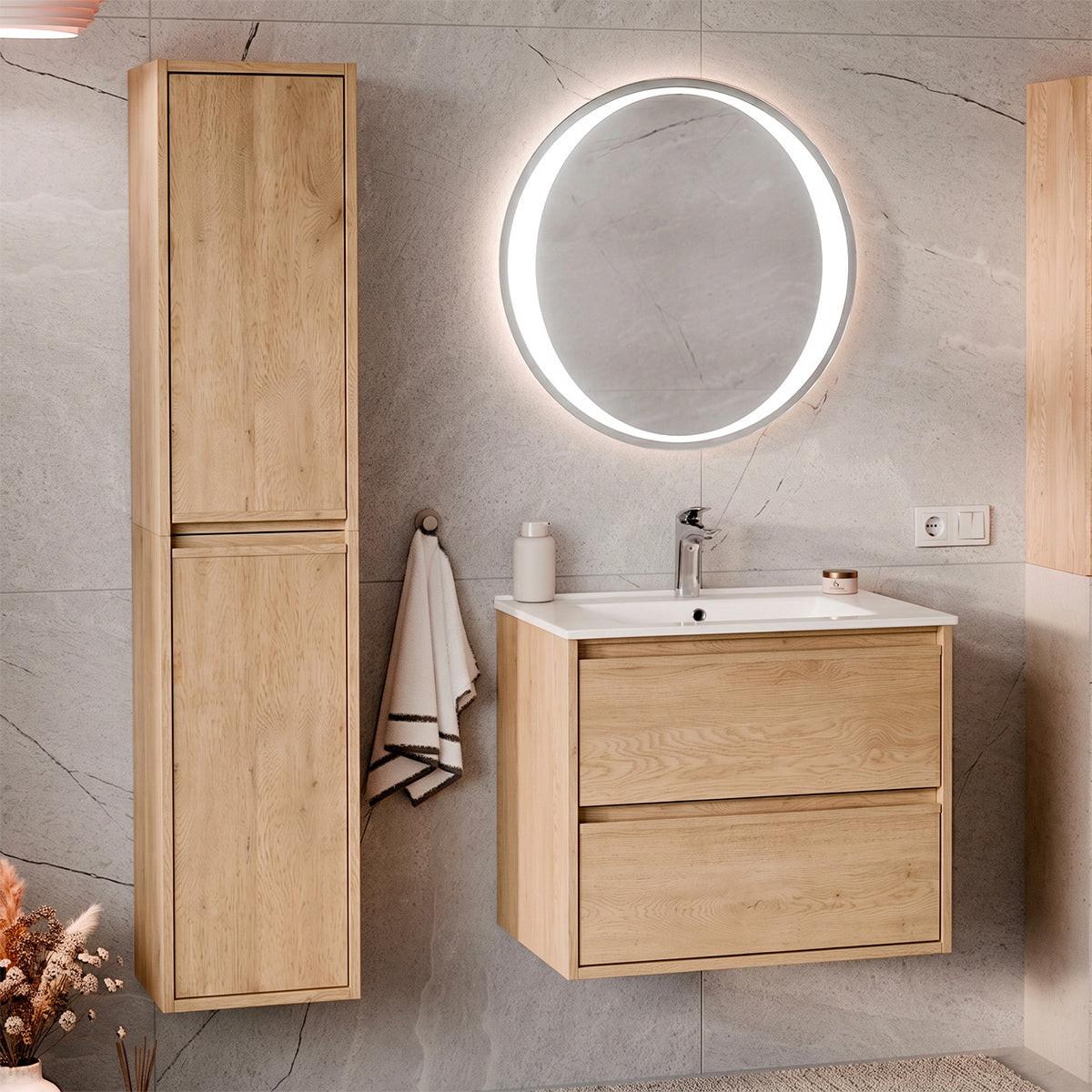 WASCHTISCH 61cm Edmé Holz - Braun, Holzwerkstoff (61/52/46cm) - Petits-meubles
