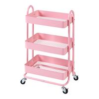 SERVIERWAGEN Pyhäntä - Pink, Metall (46/78.5/35cm) - [en.casa]