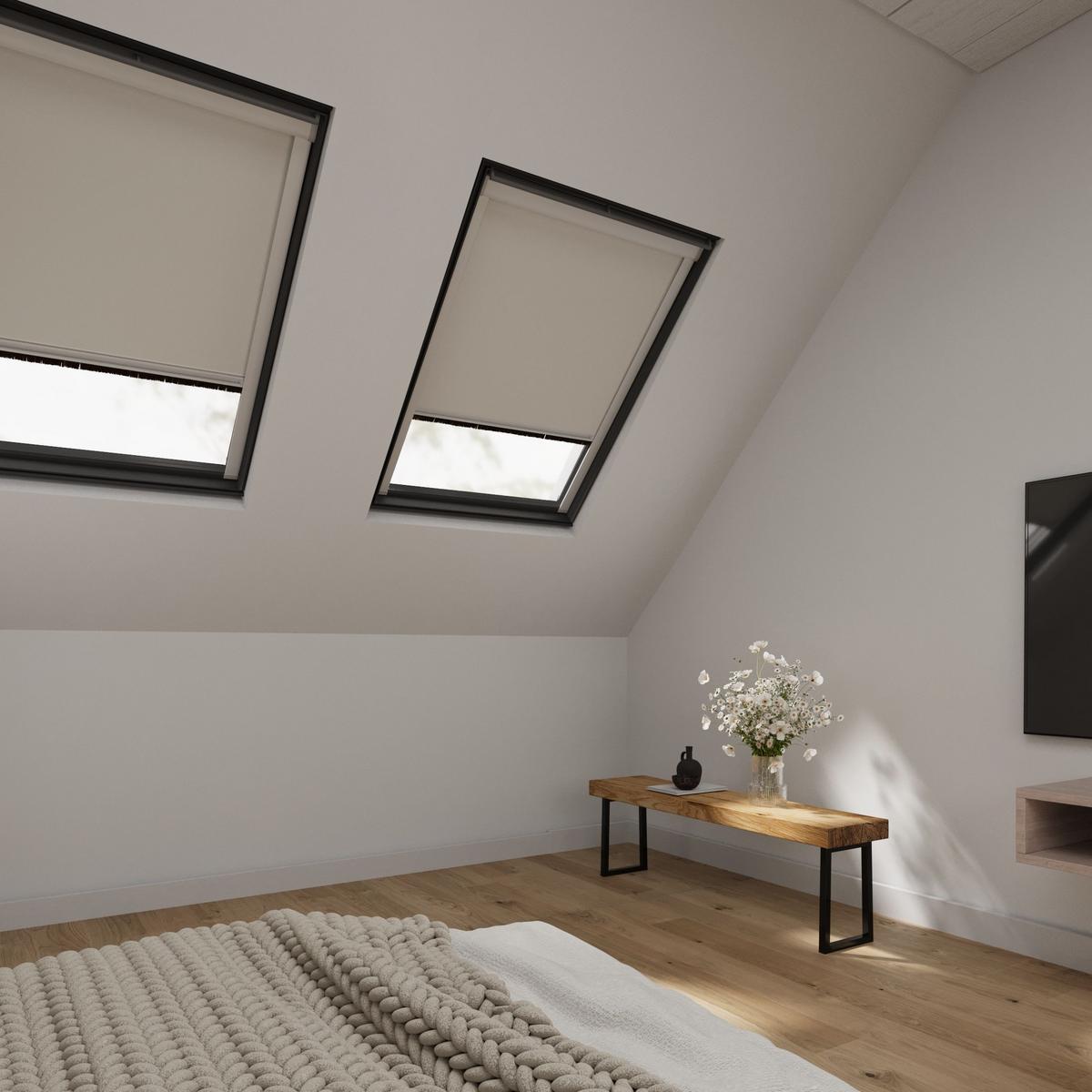 DACHFENSTERROLLO Cocoon Größe: UK10 - Taupe, Textil (117/142/142cm) - Cocoon Home Concepts