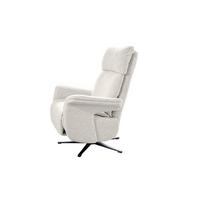 RELAXSESSEL NAMA Hellgrau Webstoff Relaxfunktion - Hellgrau/Schwarz, Textil/Metall (78/111/86cm) - KAWOLA