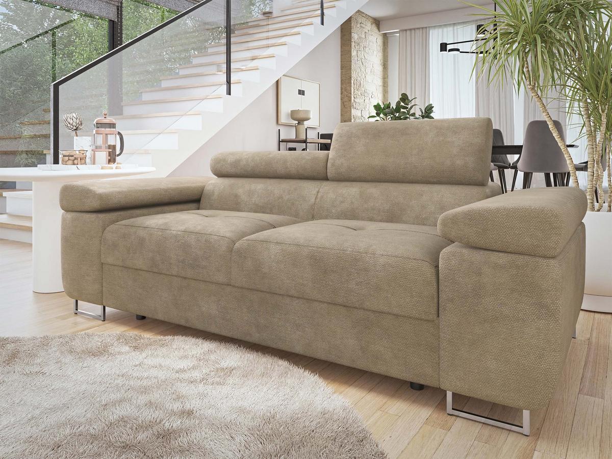SOFA Torezio 2 - Sandfarben, Holz/Textil (198/90/102cm) - MIRJAN24