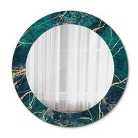 SPIEGEL Ø60 cm Rund mit Aufdruck - Türkis, Glas (60/60/0.4cm) - TULUP