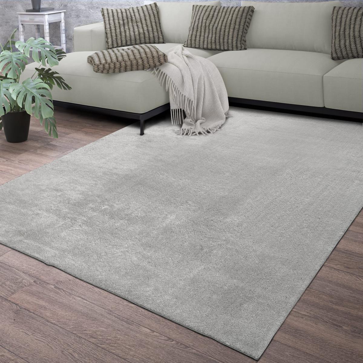 FLACHWEBETEPPICH Silberfarben 60 x 100 cm - Silberfarben, Kunststoff (60/100cm) - TT Home