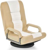 RELAXSESSEL Beige - Beige, Metall (87/75/55cm) - COSTWAY