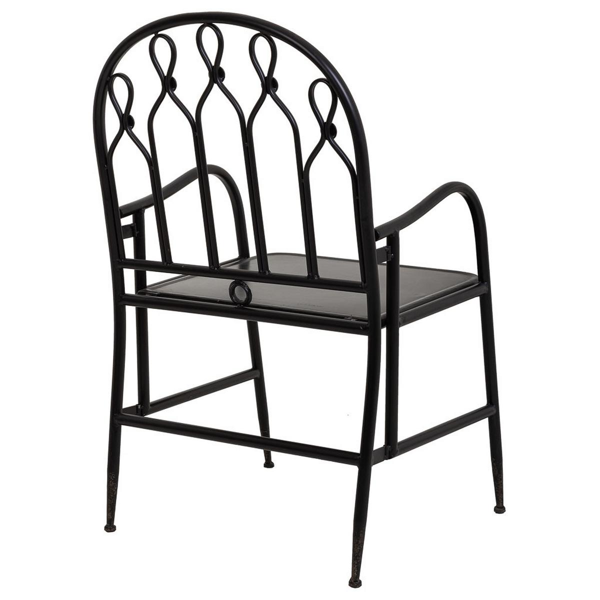 STUHL aus Metall, schwarz, 55x56x96cm - Schwarz, Metall (55/96/56cm) - Wanderlust