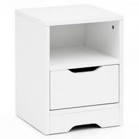 NACHTTISCH Modern Schublade Ablage Kratzfest ILM, Weiß 31x31x43 cm - Weiß, Holz (31/43/31cm) - KADIMA DESIGN