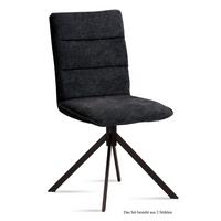 ESSZIMMERSTUHL (2er-Set) Debbi 47x92x60 Schwarz/Anthrazit - Anthrazit/Schwarz, Kunststoff (60/92/47cm) - 58aufmkessel