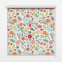 ROLLO LICHTDURCHLÄSSIG 120x180 cm Gemalte Blumen - Grün, Textil (120/180cm) - TULUP