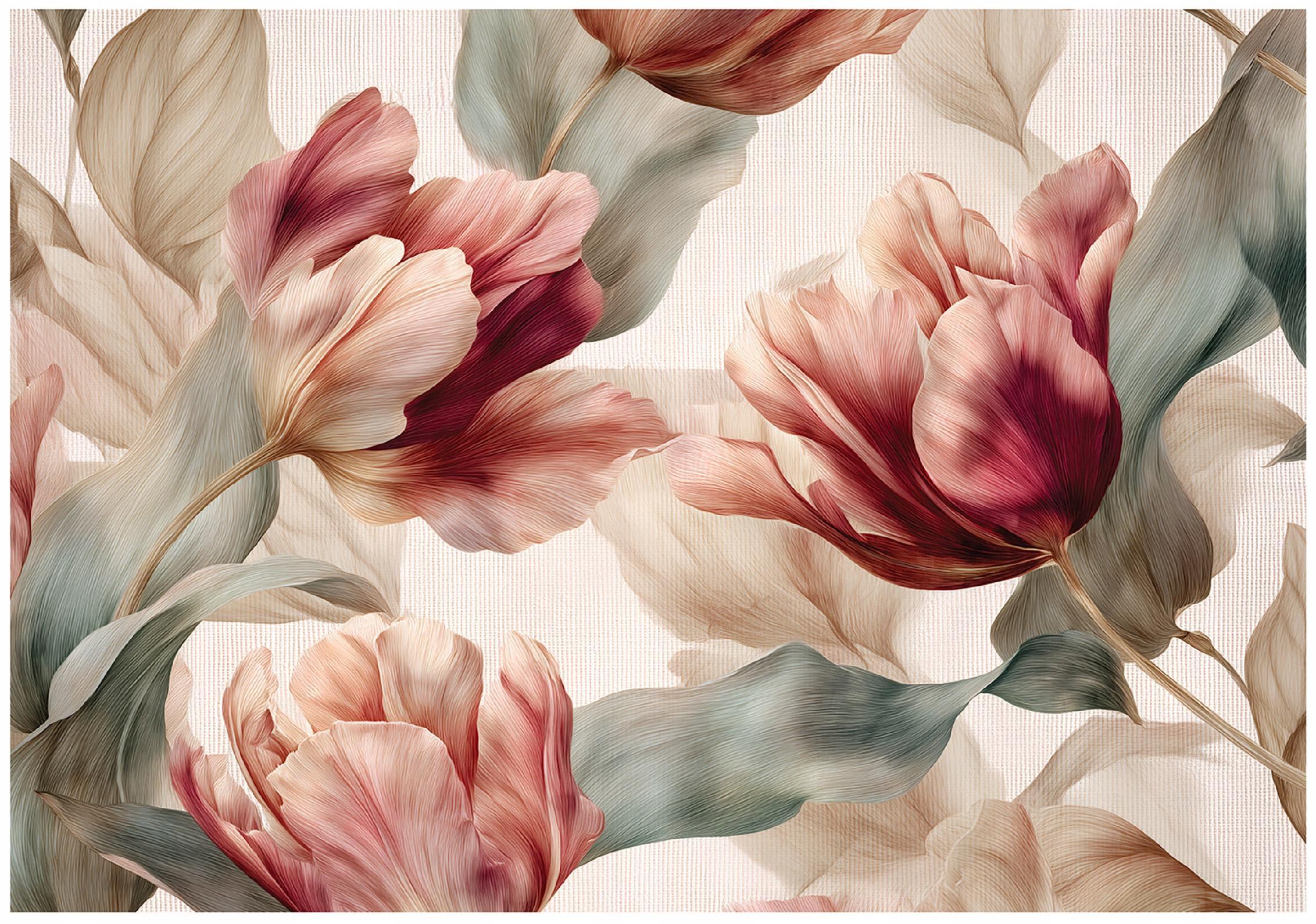 FOTOTAPETE Blumen Tulpen Rot 400x280 cm - Multicolor, Papier (400/280cm) - Wallarena