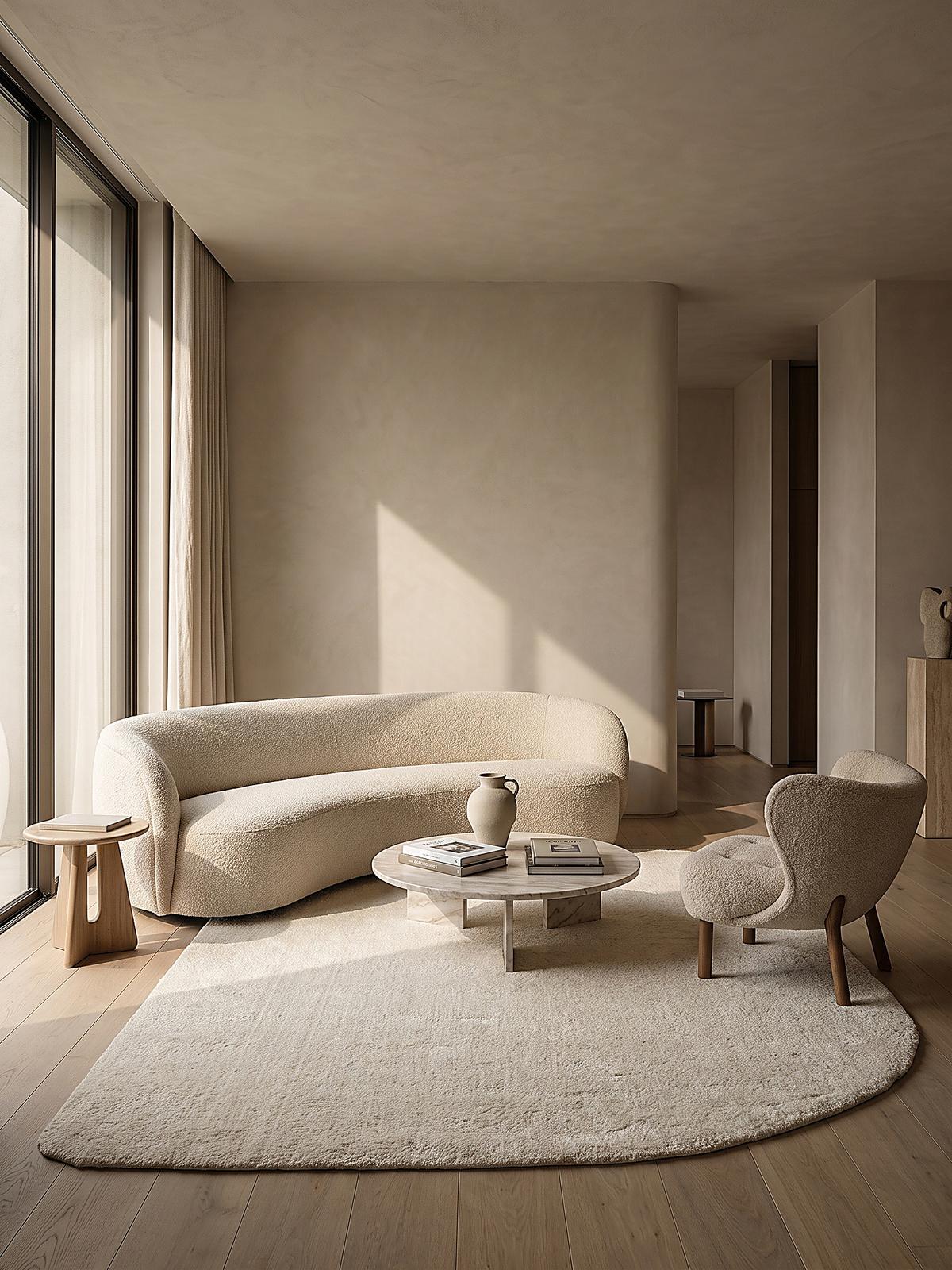 HOCHFLORTEPPICH Antirutsch Uni TIRSO Polyester Creme 120 x 160 cm - Beige, Textil (120/160cm) - KADIMA DESIGN
